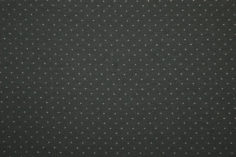 Baumwoll-Jersey schwarz kleine Pünktchen weiß