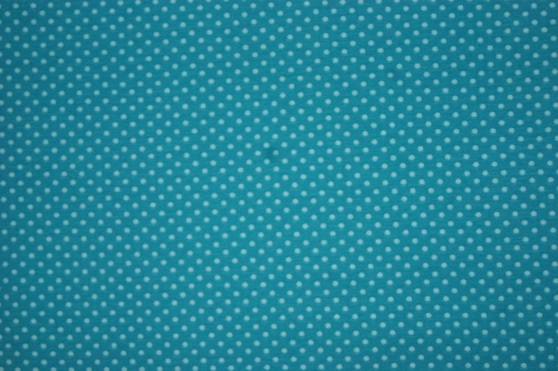 Baumwoll-Jersey türkis/hellblau kleine Punkte