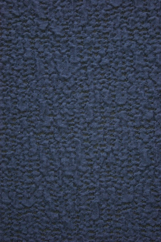 Cloqué Strick-Jersey mit Struktur dunkelblau
