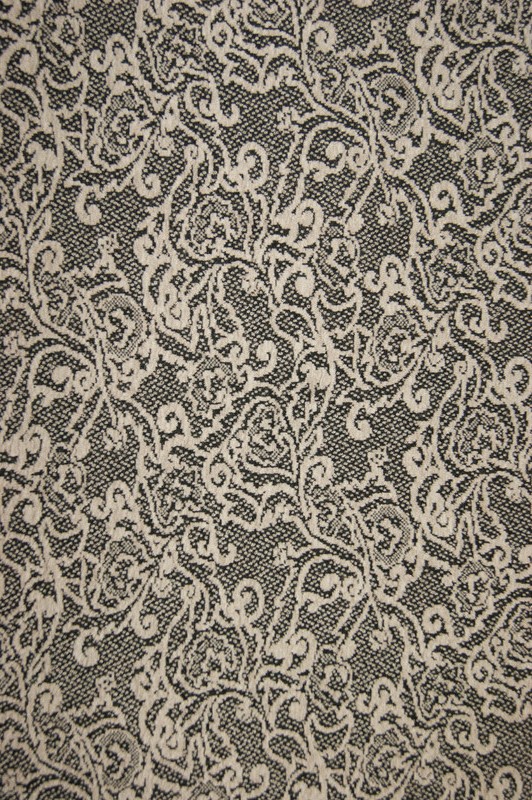 Ital.Jersey beigegrau/schwarz Paisleymuster