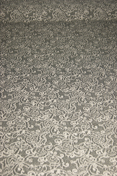  Ital.Jersey beigegrau/schwarz Paisleymuster