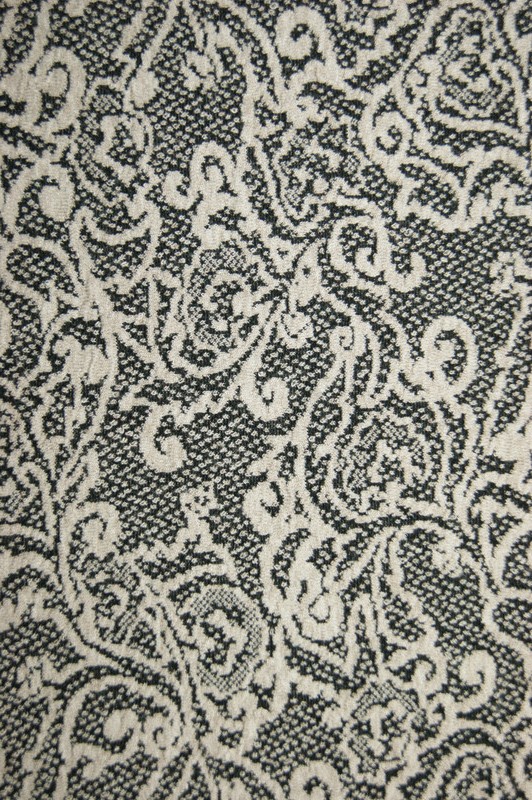  Ital.Jersey beigegrau/schwarz Paisleymuster
