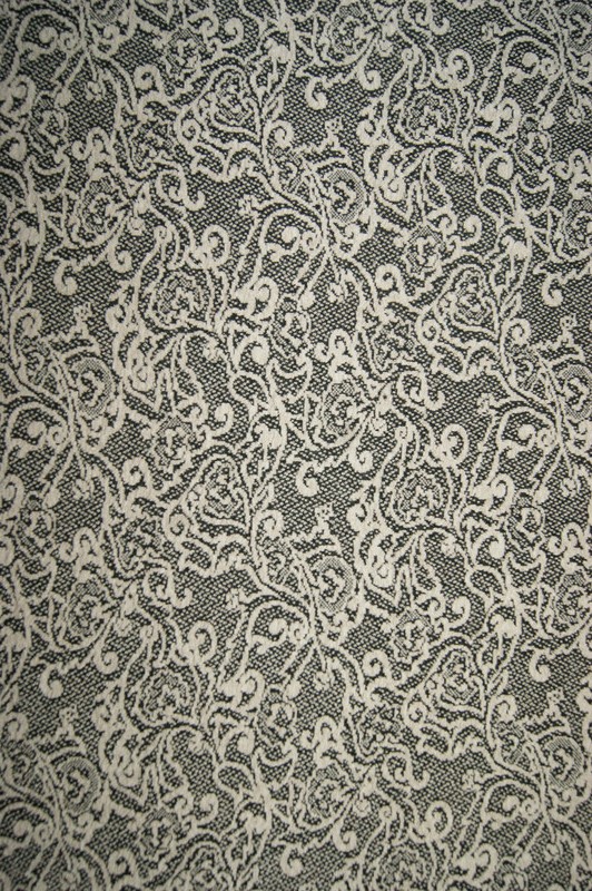  Ital.Jersey beigegrau/schwarz Paisleymuster
