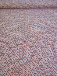 Leichter Strick-Jersey Blumenmuster weiß/rot